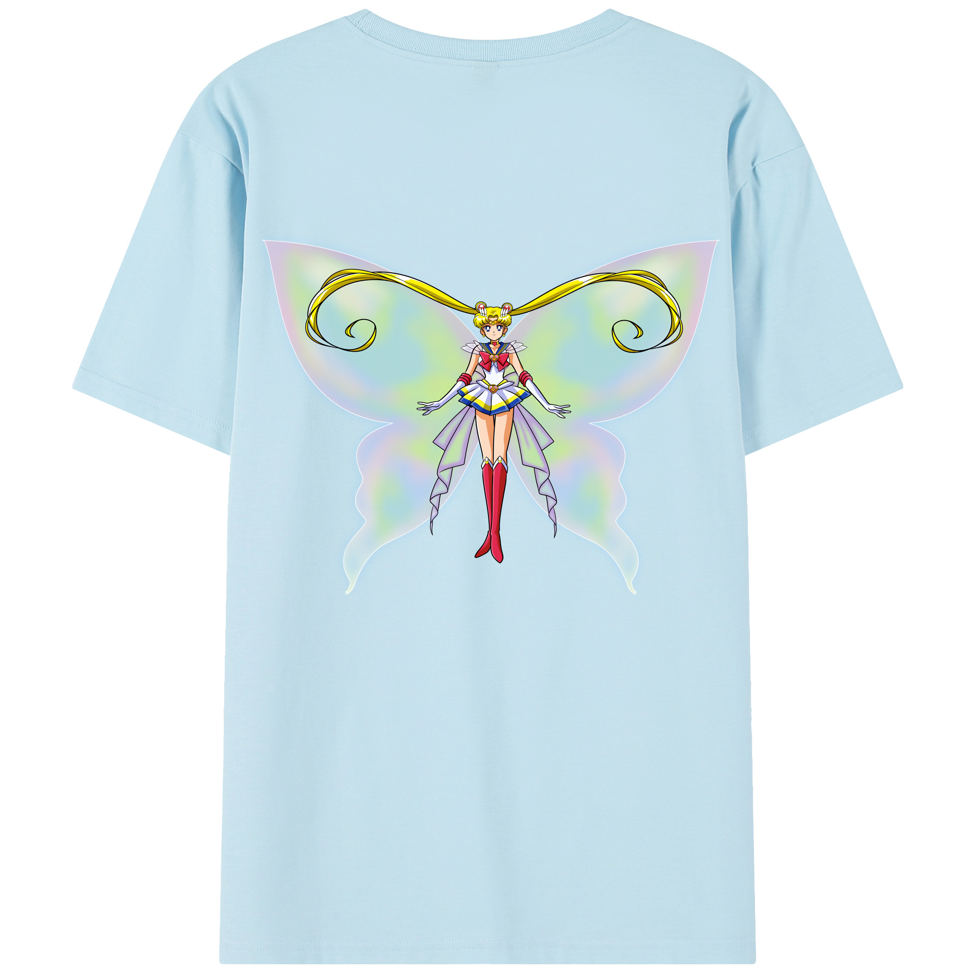 （画像用） 美少女戦士セーラームーン 月野 うさぎ つきの うさぎ Sailor Moon Tsukino Usagi 綿100％半袖Tシャツ（背面プリント）